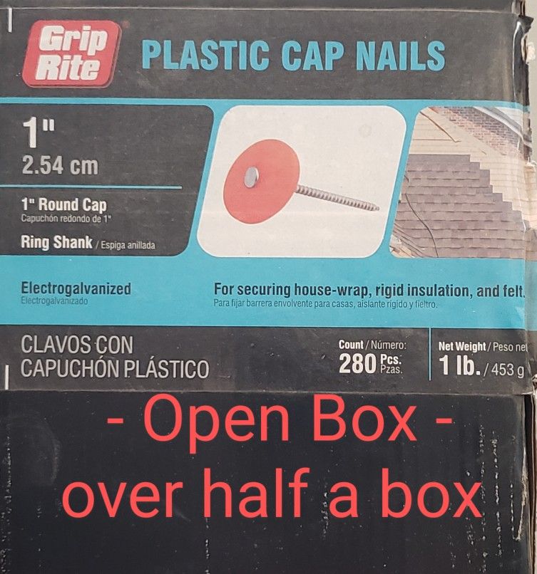 1" Plastic Cap RoofingNails