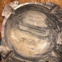Stone / Marble Engraved Ashtray (Aztec Calendar Style)