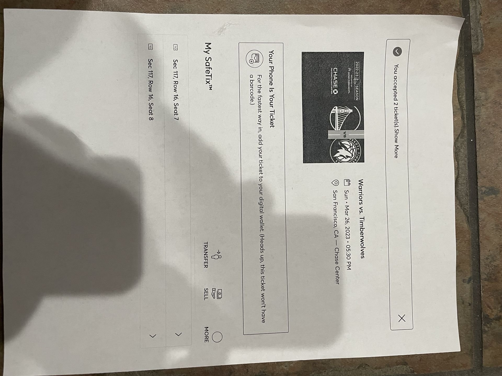 Warrior Basketball Tickets