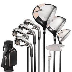 8 Pcs Golf Clubs Complete Set -Color Pink & Black