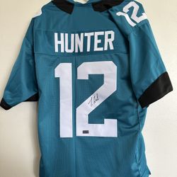 TRAVIS HUNTER SIGNED JACKSONVILLE JAGUARS AUTOGRAPHED CUSTOM JERSEY W/COA XL 941