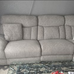 Gray & White sectional