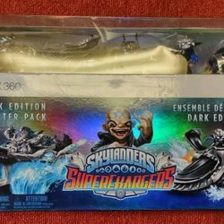 BRAND New Skylanders SuperChargers Dark Ed.STARTER PACK 4 XBOX 360 