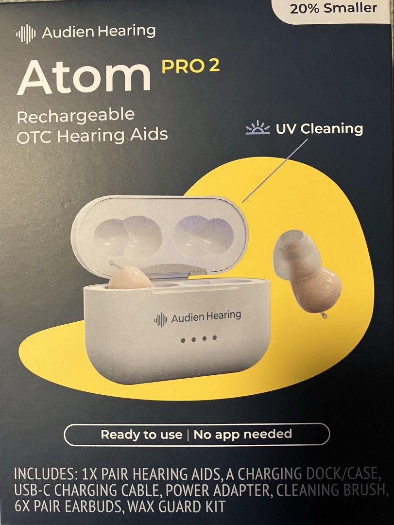 ATOM Pro2 Rechargeable OTC Hearing Aids
