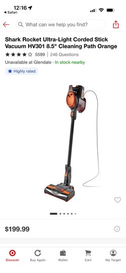 Shark Bagless Corded Washable Filter Stick Vacuum