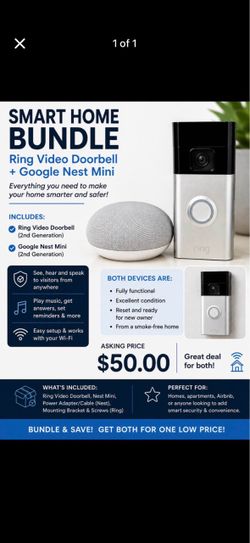 Ring Doorbell and Speaker