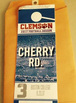 Clemson vs Boston College parking pass