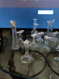 Crystal Glass Candle Holders