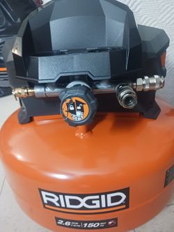 Ridgid 6 Gal. 150 PSI Portable Electric Oil-Free Jobsite Pancake Air Compressor