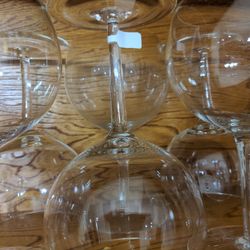 Six Large Vintage Wine Goblets