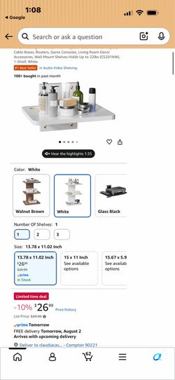 Wall mount shelves holds