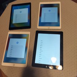4 Apple iPad  2  1566 Model 1 A1823 Model 1 A1395 Model This Sale Is For People That Knows How To fix They all Have Passwords Please Read The Descript