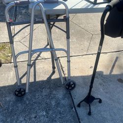 Walker And cane 