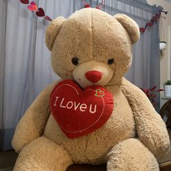 Valentines Teddy Bear Holding Heart