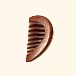 Handmade 100% Natural Red Sandalwood Hair Combs Anti-Static (Fine Tooth)