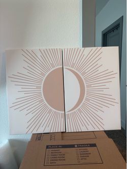 Moon and sun wall decor
