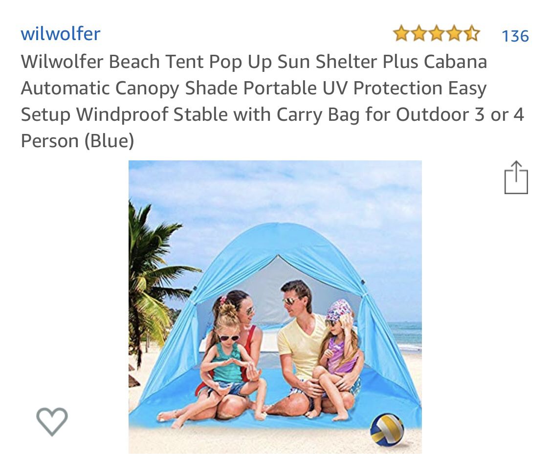 Wilwolder beach tent pop up