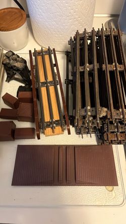 LIONEL Straight Track& Curved -20 pics. Each plus Trestle  & Trees