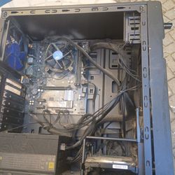 Computer Case With ASRock Motherboard And Barracuda Hard Drive