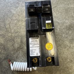 Homeline Square D HOM215CAFI 15amp Double Pole Circuit Breaker