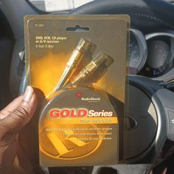 Radio Shack 6 Feet Gold Series Stereo Audio Cable 15-2421-NEW/Sealed