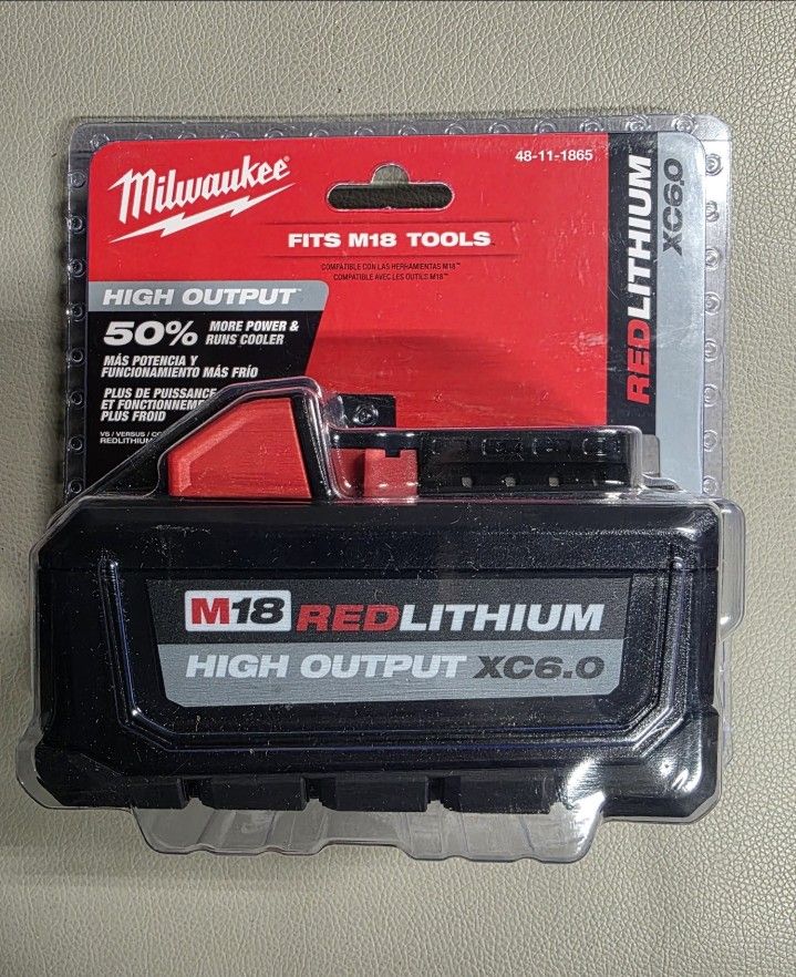 Milwaukee M18 High Output Xc 6.0 Ah Battery