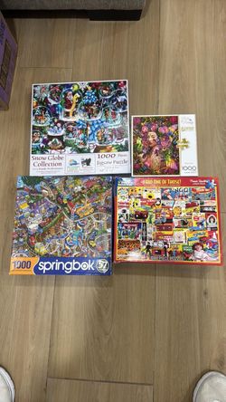 Lot of 4 Jigsaw Puzzles 1000 Pieces