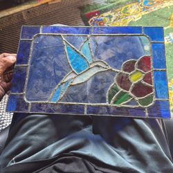  Intake Stained Glass Hummingbird Some Small Cracks 