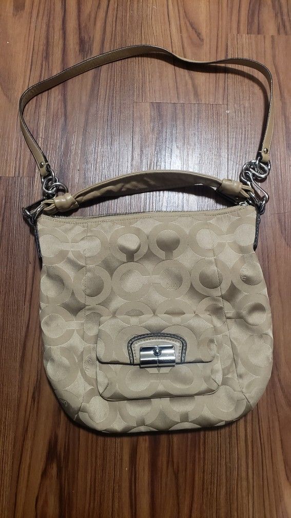 Coach Bag C Monogram Beige Hobo