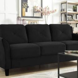 MODERN BIG BLACK SOFA NEW 