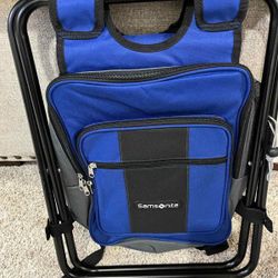 Samsonite Folding Backpack Cooler Chair Camping Fishing Hiking