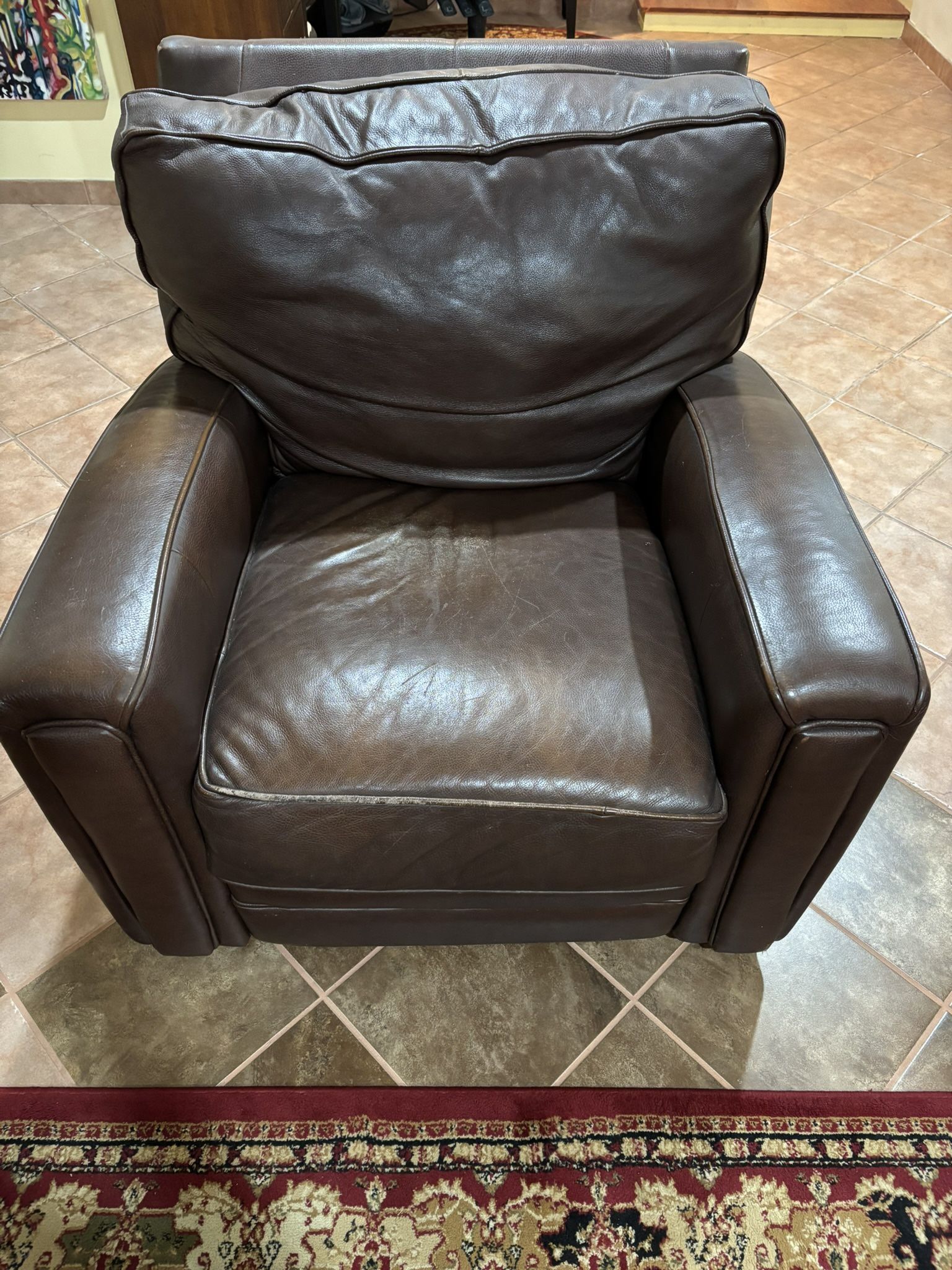 Leather Chair Recliner • Brown
