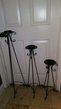 Floor metal candle holders