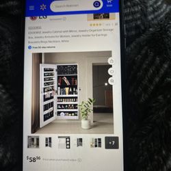 Edoemse Jewelry Cabinet With Mirror 