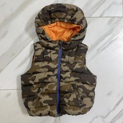 Zara Baby Boy Camo Puffer Vest - Size: 12-18 Months 