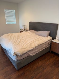 King size Restoration hardware mattress and bed frame