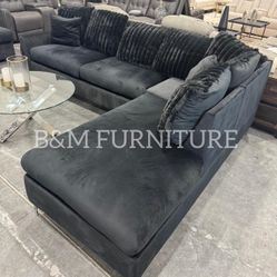 Brand New In Box Black Sectional 