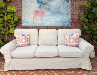 Free Delivery Light Gray Ikea Ektorp Slipcover Couch