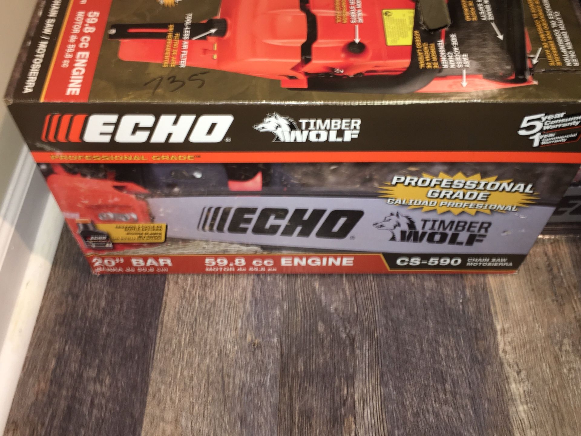 Echo model CS-590 chainsaw brand new