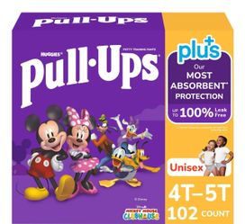 Pull-Ups Plus 4t-5t  102 Diapers 