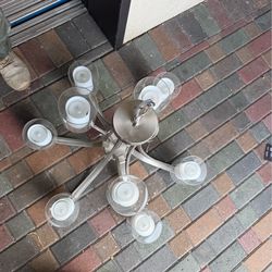 Modern candle style chrome chandelier  - 9 arms
