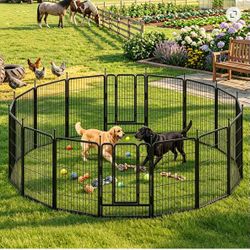 16 panels  Metal Dog Playpen Cage 40”