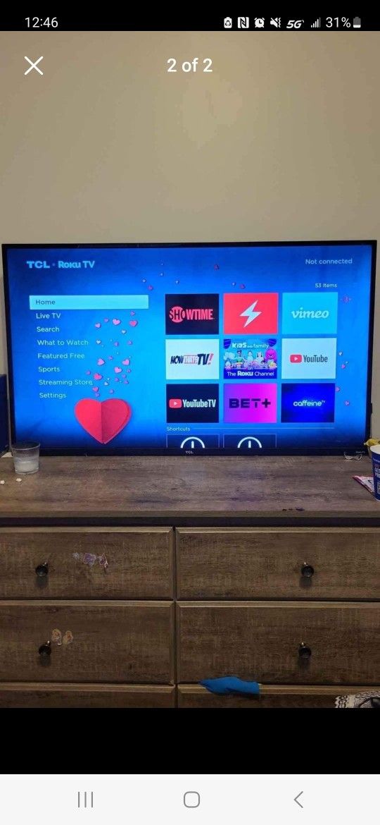 55 Inch TCL ROKU TV NEW!!