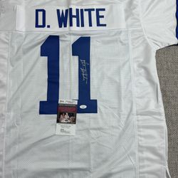 Danny White Signed Autograph Custom Jersey - JSA COA - Dallas Cowboys