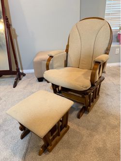 Glider rocker chair with footrest glider