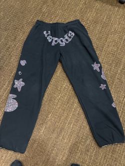 sp5der rhinestone sweatpants