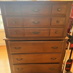 Antique Dresser, Scratches, Solid Wood Deep Drawers