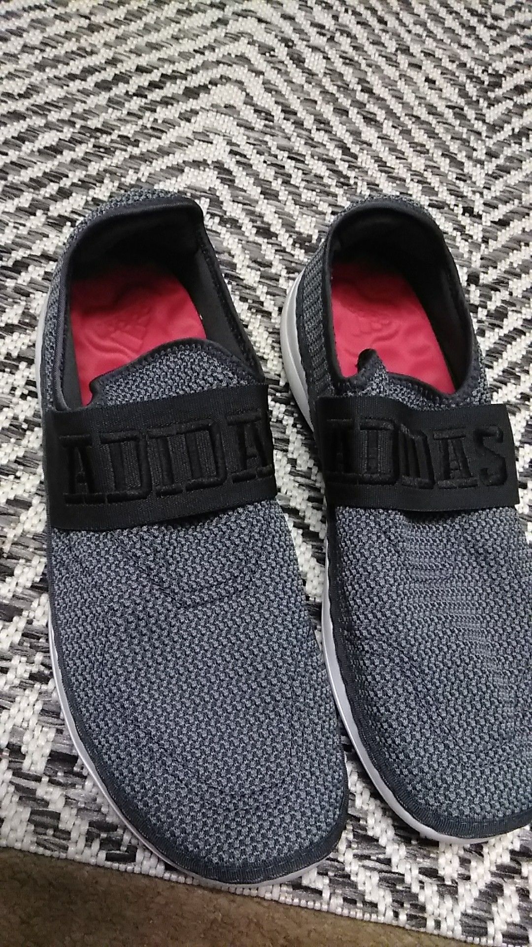 Adidas slip on shoes grey/black size 11