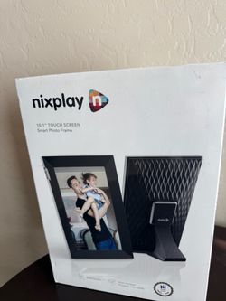 Nixplay Digital Touch Screen Picture Frame with WiFi - 10.1 Black/Silver w10k
