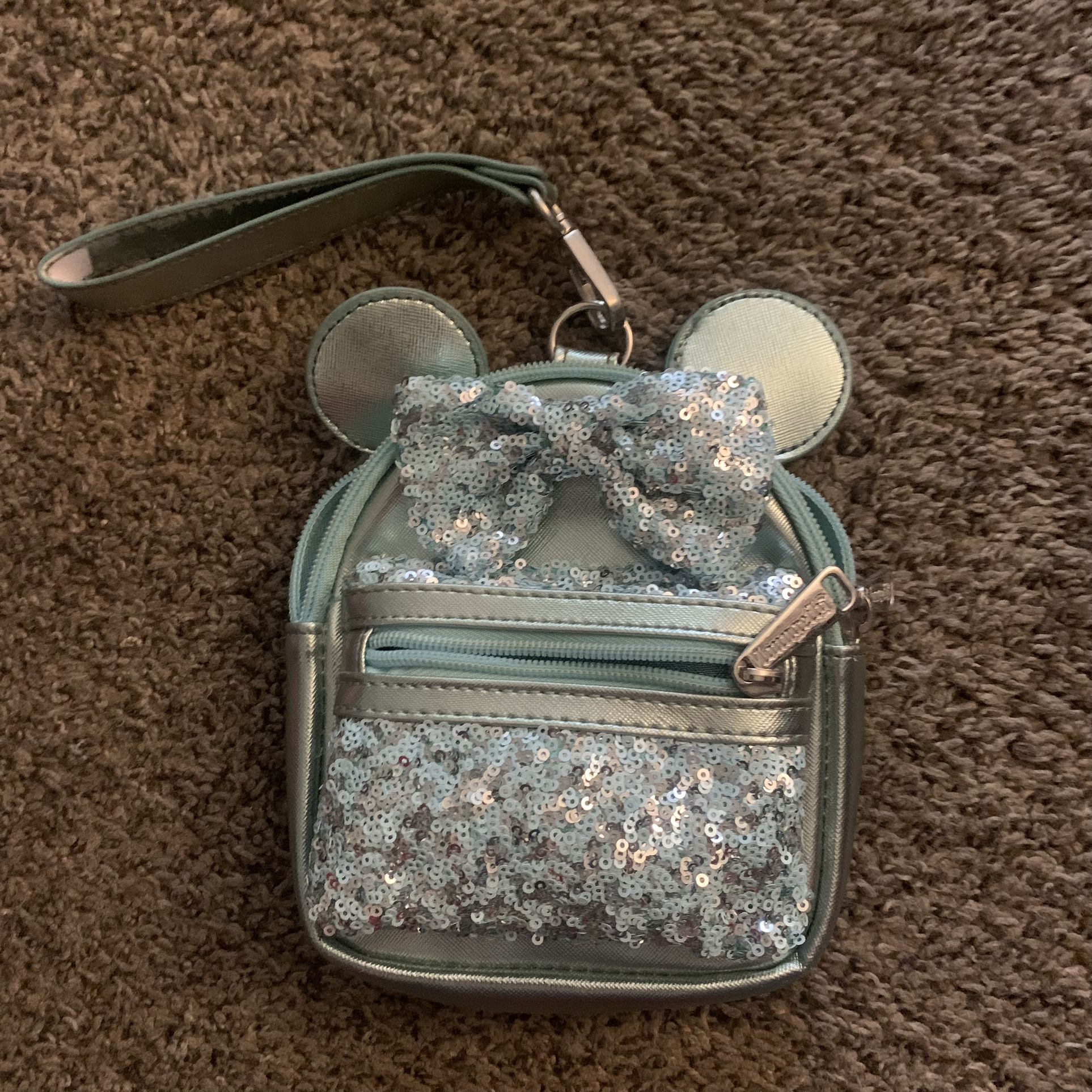 Blue Minnie Sequin Wristlet